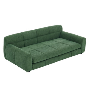 English Elm Soft Oversized Dog Bed 54x25 Elevated Linen Sofa for Large Breeds, Durable 130lb Capacity, Modern Comfort Green W487P311777