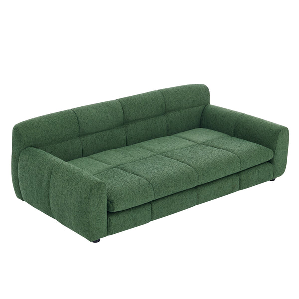 English Elm Soft Oversized Dog Bed 54x25 Elevated Linen Sofa for Large Breeds, Durable 130lb Capacity, Modern Comfort Green W487P311777