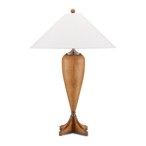 Hastings Table Lamp - Elegant Teardrop Design with Whitewashed Finish and Steel Accents for Glamour