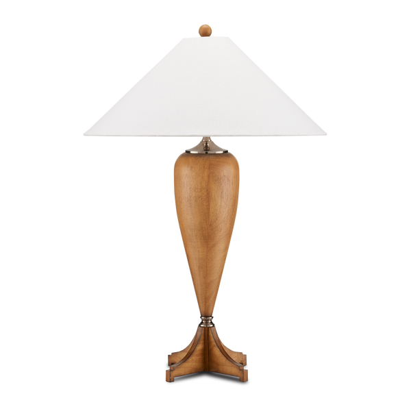 Hastings Table Lamp - Elegant Teardrop Design with Whitewashed Finish and Steel Accents for Glamour