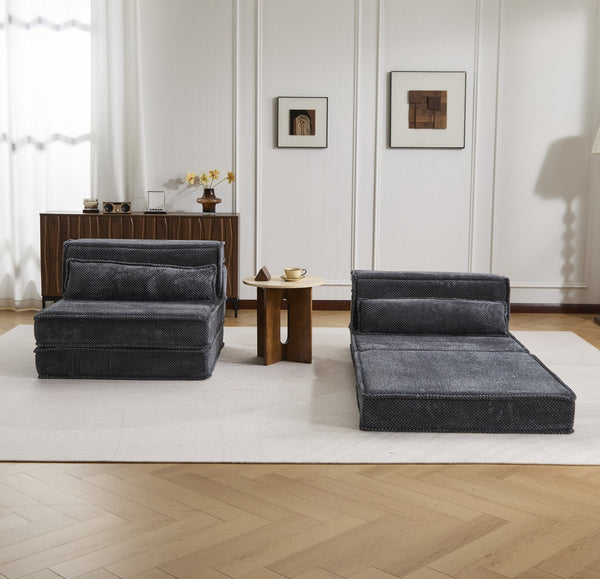 English Elm Compression Modular Sofa Bed – Versatile, No Assembly Needed, Pet-Friendly Fleece, Oversized Comfort! W3723S00049