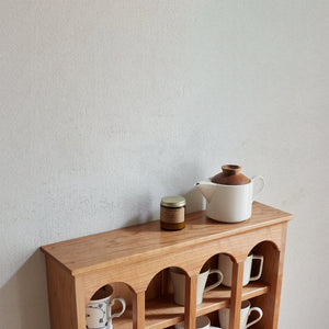 English Elm North A Grade Cherry Solid Wood Storage Rack – Handcrafted Kitchen Cup Holder, Timeless Durable Elegance W1283P298338