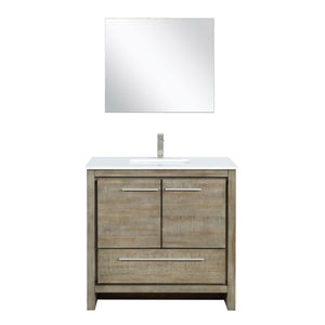 English Elm Rustic Acacia Bath Vanity Set With Cultured Marble Top, Brushed Nickel Faucet & Matching Mirror B2731S02072-GIGA