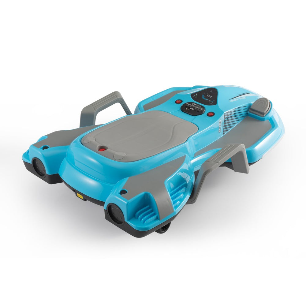 English Elm Electric Manta Ray Kids Ride on Racing Car with Built in Lights Music and Stable Wheels Blue W2181P202380