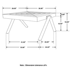 English Elm Avery Natural Mango Wood Coffee Table With Sturdy Metal Legs For Modern Rustic Living Spaces B062P344948