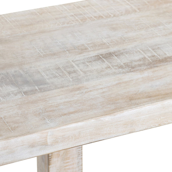 Crestview Collection Coastal Console Table – Rustic Mango Wood With Cathedral Supports For Timeless Living Room Style White Solid Wood Cvfnr4615