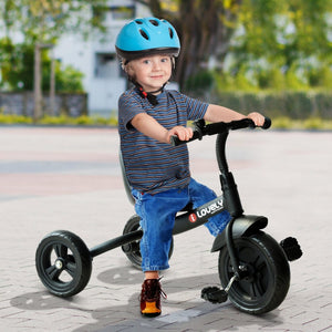 English Elm Qaba Steel Frame Kids Tricycle with Bell Eva Wheels and Ergonomic Seat for Indoor Outdoor W2225P200413