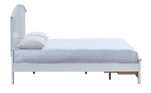 English Elm Hammond Farmhouse Panel Full Bed with Two Under Frame Storage Drawers Slatted Base White B078S00683
