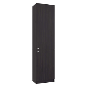 English Elm Wenge Finish Tall Narrow Storage Cabinet Five Tier Two Door Slim Vertical Organizer B062P483772