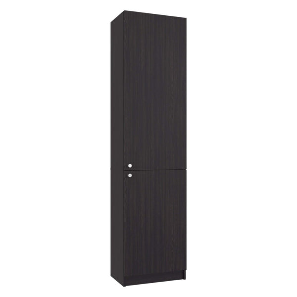 English Elm Wenge Finish Tall Narrow Storage Cabinet Five Tier Two Door Slim Vertical Organizer B062P483772