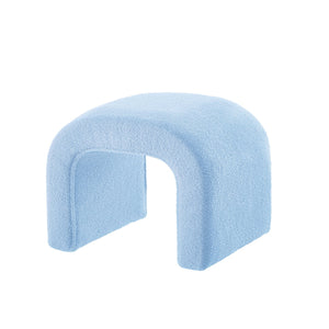 English Elm Set U-Shaped Modern Teddy Ottoman Bench Set of 3 — Versatile Entryway, Bedroom & Living Room Seating Light Blue W2186P282496