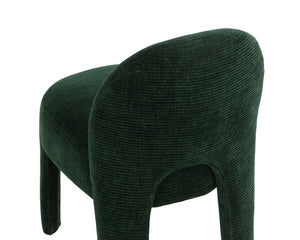 Sunpan Myrtle Dining Chair - Modern Plush Upholstered Comfort In Rich Textured Opera Nori Fabric Design Green Fabric 111959