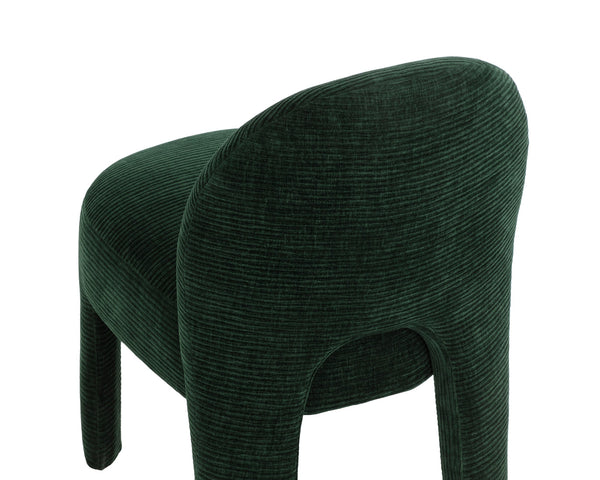 Sunpan Myrtle Dining Chair - Modern Plush Upholstered Comfort In Rich Textured Opera Nori Fabric Design Green Fabric 111959
