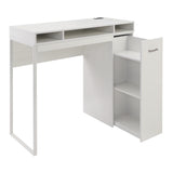 OSP Home Furnishings Ravel 47"W Desk with Storage White