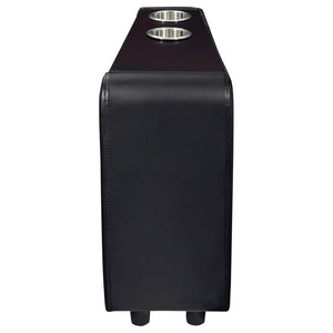 English Elm Warren Black Upholstered 3-Seater Home Theater Sofa With Wedge Consoles For Ultimate Comfort & Style B062S00957-GIGA