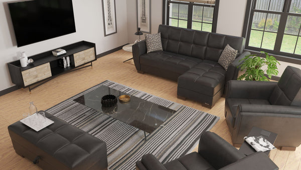 English Elm Primenest Skyhaven Convertible Chaise Lounge With Storage, Modern Pu Leather, Versatile Sleeper Solution B030P303525-GIGA