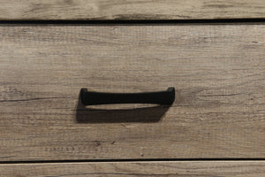 English Elm 1pc Nightstand with Three Spacious Drawers White Mist Finish Metal Hardware Mirrored Top Elegant Storage Brown 27 L x 19 W x 28 H B011P228961