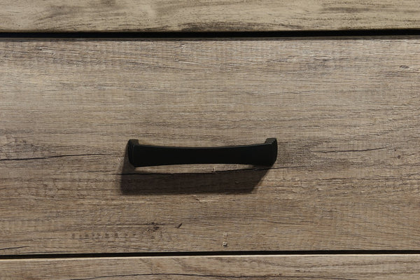 English Elm 1pc Nightstand with Three Spacious Drawers White Mist Finish Metal Hardware Mirrored Top Elegant Storage Brown 27 L x 19 W x 28 H B011P228961