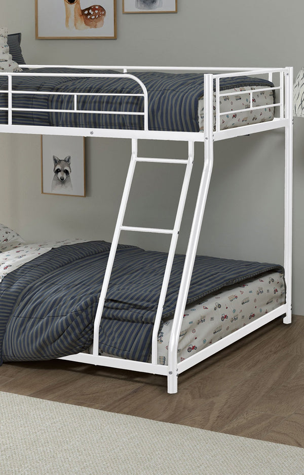 English Elm Twin Arch Slat Bunk Bed with Patented Insert & Lock Joint System — Sturdy Transitional Style, Space-Saving Design White 77 L x 14 W x 8 H B2741P347857