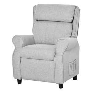 English Elm Qaba Kids Recliner Chair - Adjustable Lounger With Footrest & Pockets For Ages 3-5, Light Grey Comfort W2225P217359-GIGA