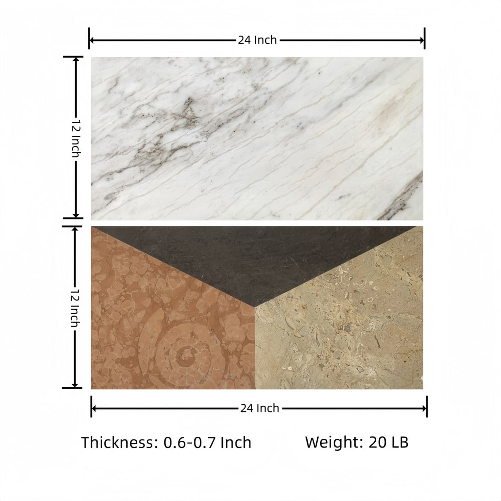 English Elm 12*24 Waterjet marble & White polished tiles for floors and walls - 4-color natural stone, genuine, elegant bathroom design W1696P262330