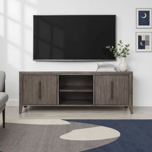 English Elm Avana Fully Assembled Acacia Media Console with Bronze Hardware for Living Rooms B108P468529