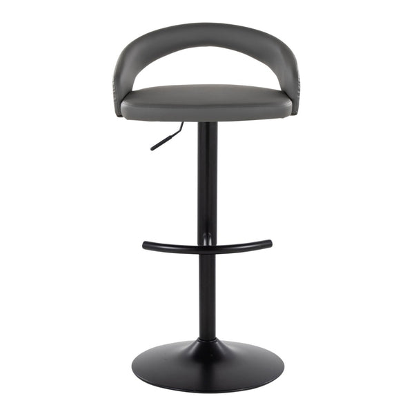 English Elm Adjustable Swivel Barstools Set of 3 Faux Leather Industrial Kitchen Counter Seating B202S02043