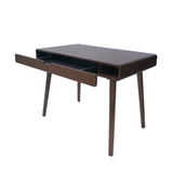 Hearth and Haven Zenithar Writing Desk with Exquisite Drawer and Rubber Wood Legs, Brown 62413.00MEDBRN