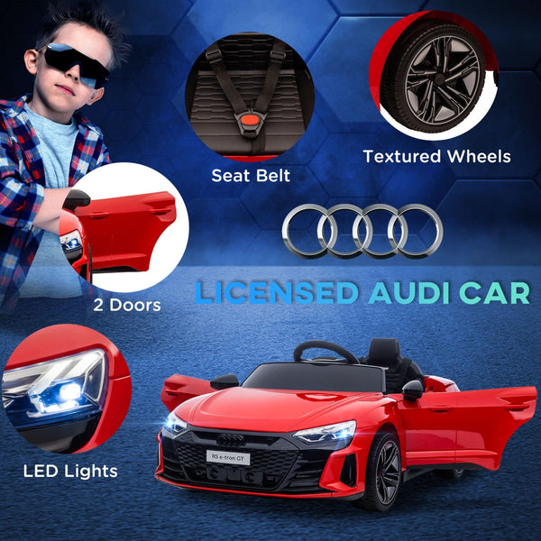 English Elm Aosom Licensed Audi Rs Electric Ride on Toy Car with Remote Control and Suspension W2225P200870