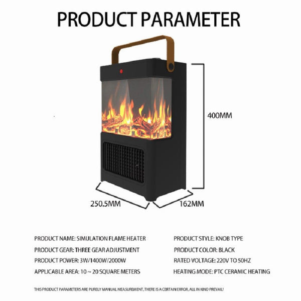 English Elm Electric Fireplace Heater with 3d Led Flame Effect 1500w Portable Indoor Warmth W2710P223281
