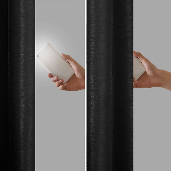 JLA Home Madison Park - Twist Total Blackout Faux-Silk Curtain Panel with Foam-Back Liner, Thermal Insulation & OEKO-TEX MP40-8336