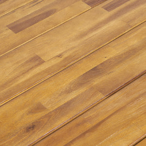 English Elm Christopher Knight Home® - Outdoor Acacia Wood Expandable Dining Set with 6 Iron Frame PE Rattan Chairs for Patio Entertaining Black+Natural,Gray N768P182296Y_N768P190946T