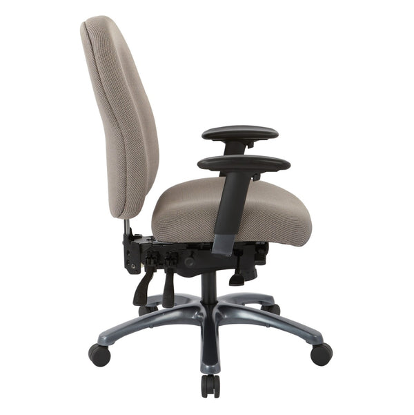 OSP Home Furnishings Multi-function Ergonomic Office Chair with Lumbar Support and Titanium Base for Pros High 8511-294