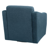 OSP Home Furnishings Cassie Swivel Arm Chair Navy