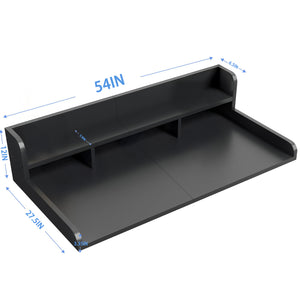 English Elm Washer Laundry Countertop 54" x 27.5" Double-Layer MDF Topper with Raised Edge & Non-Slip Pads Black W2641P309072