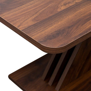 English Elm Multifunctional Extendable Console Dining Table with Geometric X Base Melamine Top W331S00179