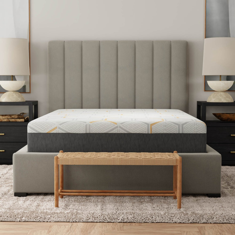 English Elm 12" Copper Gel Memory Foam Cal King Mattress with Cooling Airflow and Perimeter Support B180P172067