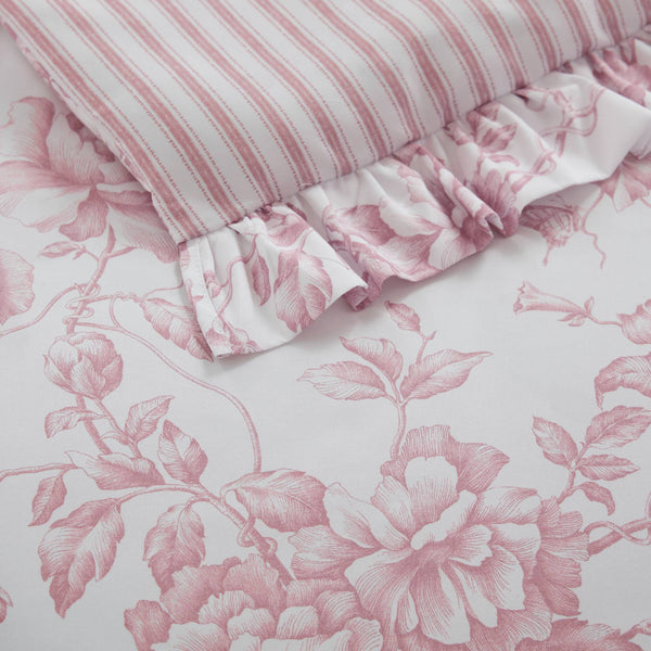 English Elm 5 Piece Full/Queen Comforter Set with Decorative Pillows - Soft Microfiber, Hypoallergenic, Cozy Layering Pink 16.54 L x 12.6 W x 7.09 H B035P381289