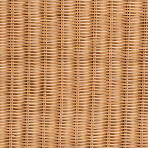 English Elm Scallop Handwoven Rattan Square Ottoman Sculptural Wicker Footrest for Bohemian Living Rooms B2750P467862