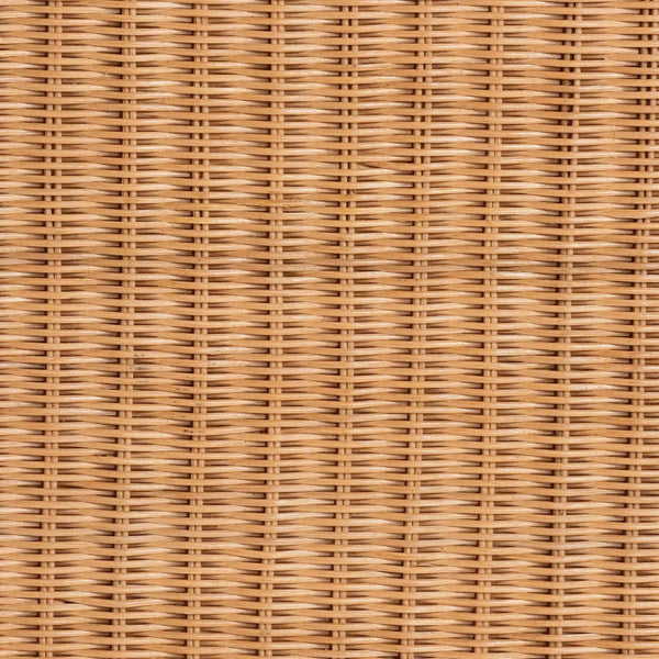 English Elm Scallop Handwoven Rattan Square Ottoman Sculptural Wicker Footrest for Bohemian Living Rooms B2750P467862