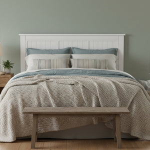 English Elm Wilton Window Pane Wood Queen Panel Headboard - Farmhouse Charm With Easy Assembly & Durability B050P395279-GIGA