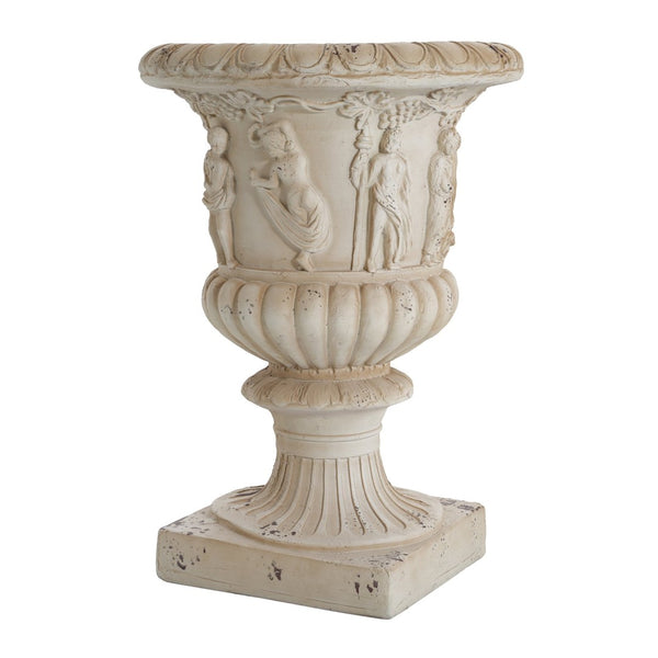 English Elm Mgo Classical Garden Urn Hand Painted Antique Finish Tall Outdoor Statement Planter N772P301515A