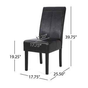 English Elm Hanford Upholstered Dining Chair Set of 2 with T-stitch Back and Tapered Legs N767P360602B