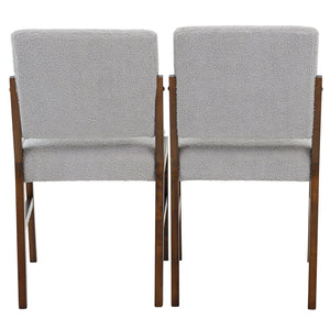 English Elm Ashcroft Furniture - Caldwell Light Grey Boucle Dining Chairs Set of 2 — Plush High-Density Foam, Lumbar Support, Stable Design B183P281180
