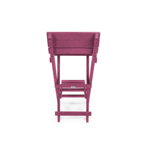 English Elm Harbor Point Recycled Hdpe Outdoor Folding Bar Stool Patio Deck All Season Seating Burgundy B2745P409650