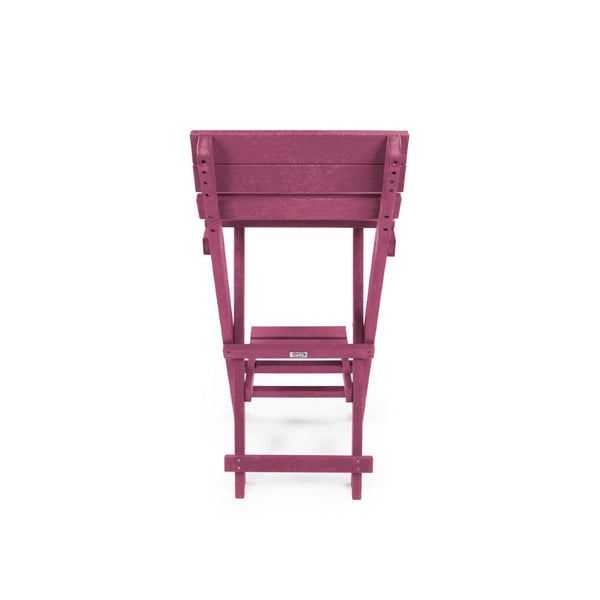 English Elm Harbor Point Recycled Hdpe Outdoor Folding Bar Stool Patio Deck All Season Seating Burgundy B2745P409650