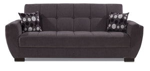 English Elm PrimeNest SkyHaven Upholstered Convertible Sofabed with Storage, Chenille Comfort, Quick Click Bed Transformation Dark Gray B030P286512