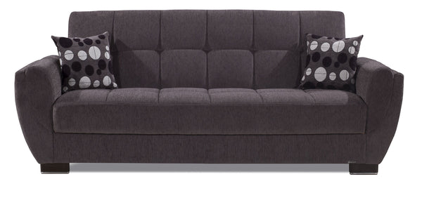 English Elm PrimeNest SkyHaven Upholstered Convertible Sofabed with Storage, Chenille Comfort, Quick Click Bed Transformation Dark Gray B030P286512