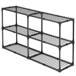 English Elm 3-shelf Wire Shelving Rack with Dust Cover Heavy Duty Steel Storage Set of 2 W285P166895