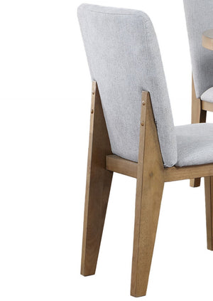 English Elm Torino Oak Finish Dining Chairs with Cream Seat and Black Metal Frame Set of Two B2749P413179